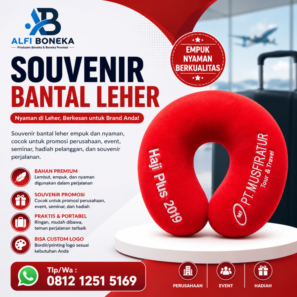 Konveksi Bantal Leher Promosi Murah