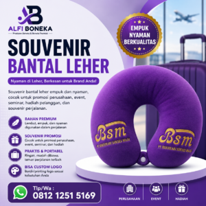 Souvenir Bantal Leher Travel